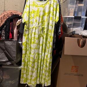 Floral Green Maxi Dress